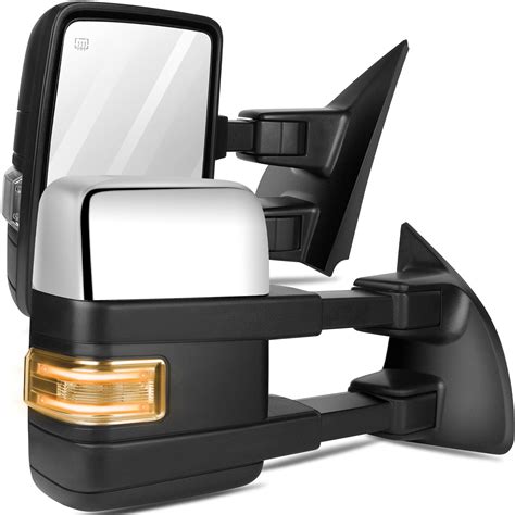 Scitoo Towing Mirrors Tow Mirrors Chrome Truck Mirrors Fit For