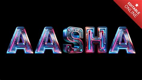 Aasha Y2K Cyber Font Text Effect Generator