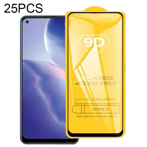 For OPPO Reno5 Z 25 PCS 9D Full Glue Full Screen Tempered Glass Film