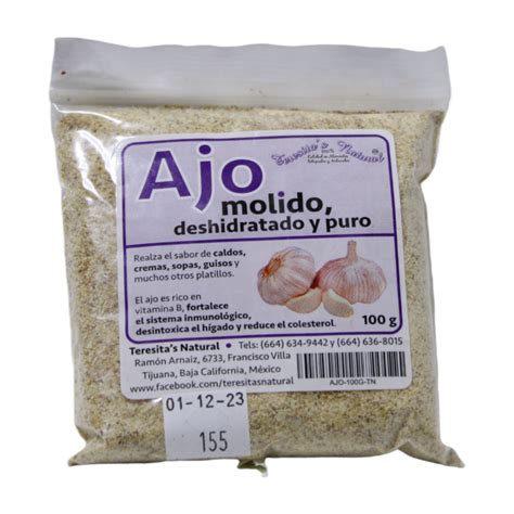 Ajo Deshidratado Y Molido G Teresitas Natural