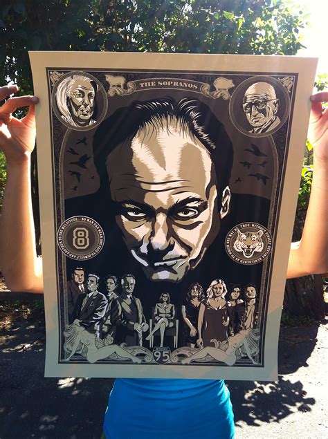 The Sopranos Illustrated Screen Printed Poster on Behance