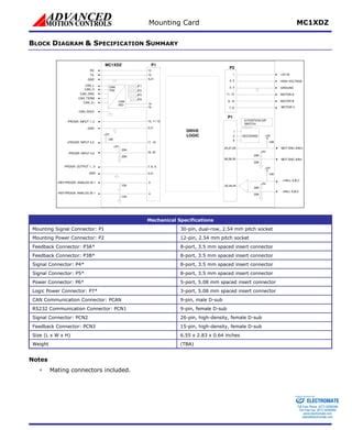 Advanced Motion Controls Mc1xdz PDF