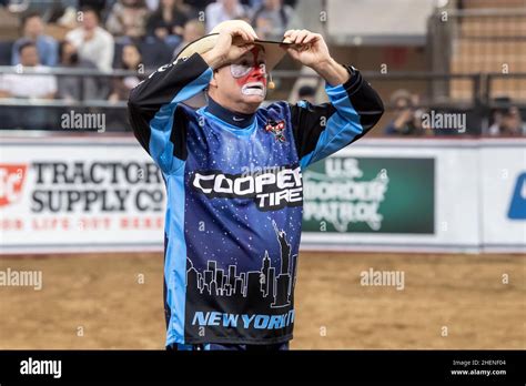 New York Ny January 08 Pbr Barrelman Flint Rasmussen Looks Out At