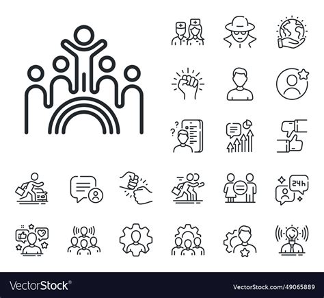 Inclusion Line Icon Equity Culture Sign Royalty Free Vector