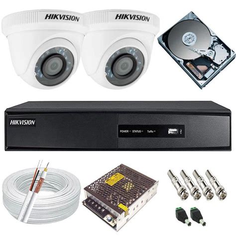 Kit Monitoramento Hikvision 2 Câmeras Full HD 1080p 2 0 Mp DVR 4