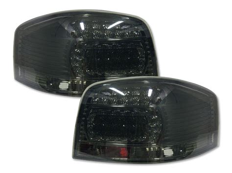 AUDI A3 8P HATCH 03-07 BLACK SMOKED LED REAR TAIL LIGHTS LAMPS PAIR NEW | eBay