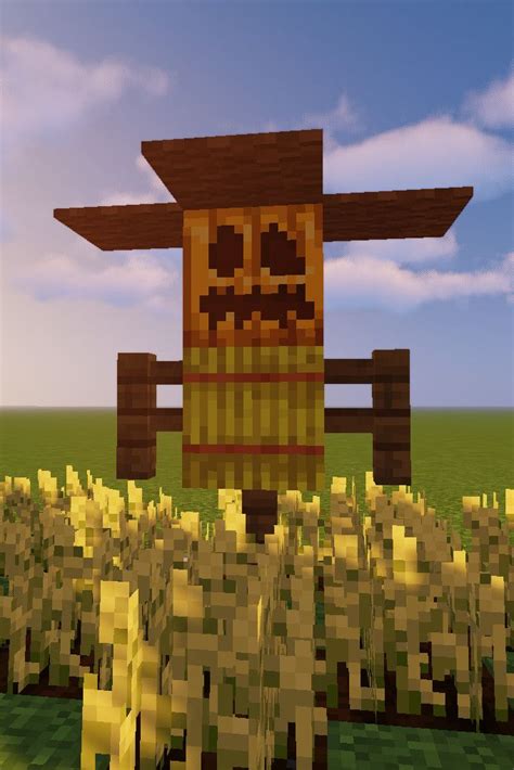 Minecraft Idea Scarecrow | Minecraft farm, Minecraft houses, Minecraft