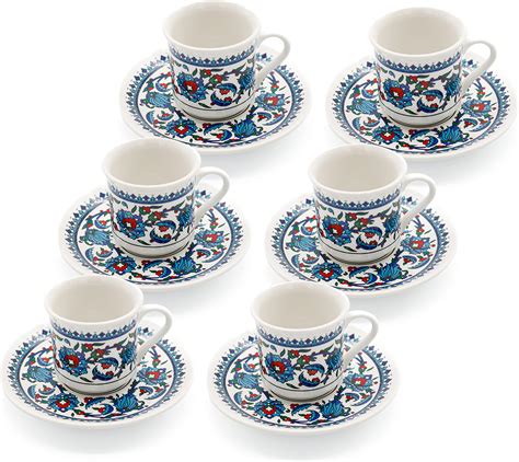 Amazon.com | Turkish Coffee Cup Set - Turkish Coffee Cups Set of 6 with