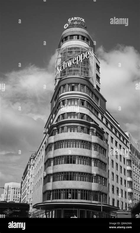 A Vertical Shot Of The Capitol Build Emblematic Building Of Madrid In