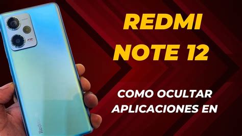 Como Ocultar Aplicaciones En Redmi Note 12 YouTube