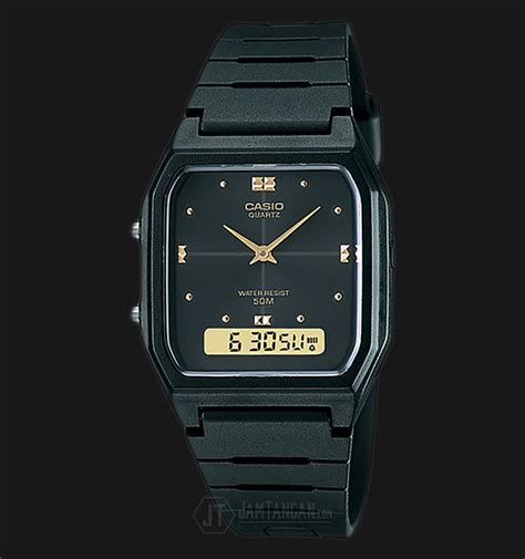 Casio General Aw He A Aw He Avdf Digital Analog Dial Black Resin