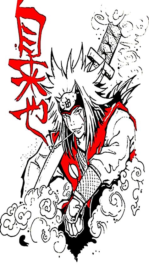 Jiraiya Anime Art Dibujo Drawings Japan Konoha Manga Naruto