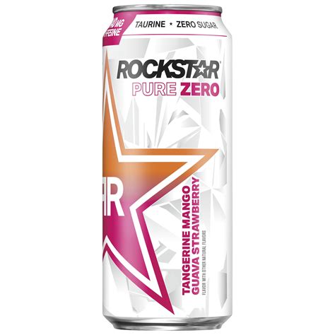 Rockstar Pure Zero Sugar Tangerine Mango Guava Strawberry Energy Drink