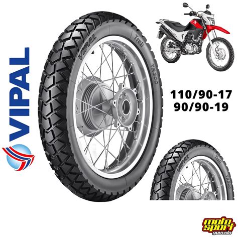 Pneu Traseiro Bros 150 160 Vipal TR300 110 90 17 Crosser 150