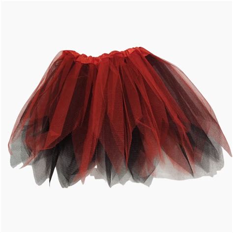 Saia De Tule Infantil em Vermelho e Preto Bom Preço Magazine