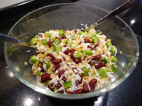 Salat Mit Bohnen Linsen Paprika Und Reis Von Swes Chefkoch