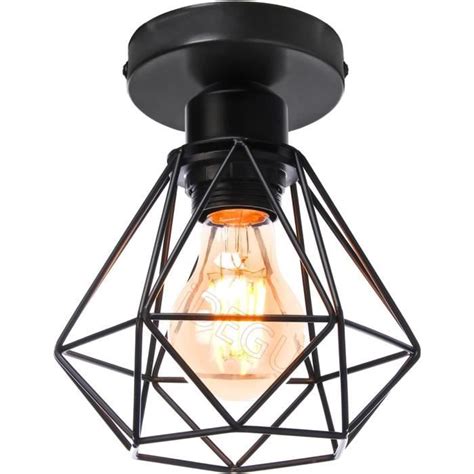 Lustre Plafonnier Industriel M Tal Suspension Luminaire Style Cage