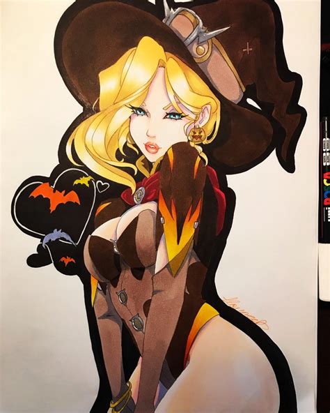 Witch Mercy Fan Art Traditionnal Art Overwatch | Etsy