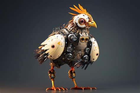 Premium Photo | Robotic chicken robot studio shot