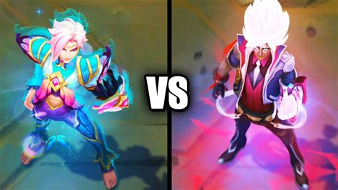 Faerie Court Ezreal Vs Battle Academia Ezreal Skins Comparison League