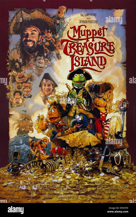 MUPPET TREASURE ISLAND, US poster, top l-r: Spa'am, Tim Curry Stock ...