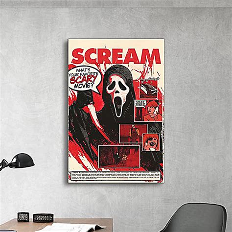 Scream Movie Poster Horror Movie Home Decor Wall Art Wall Decor