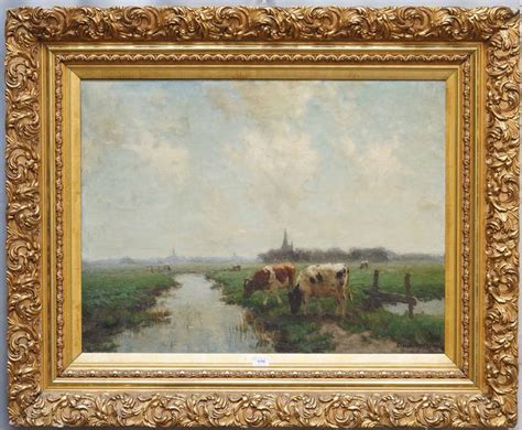 Fedor Van Kregten Hollands Landschap Met Grazende Koeienr