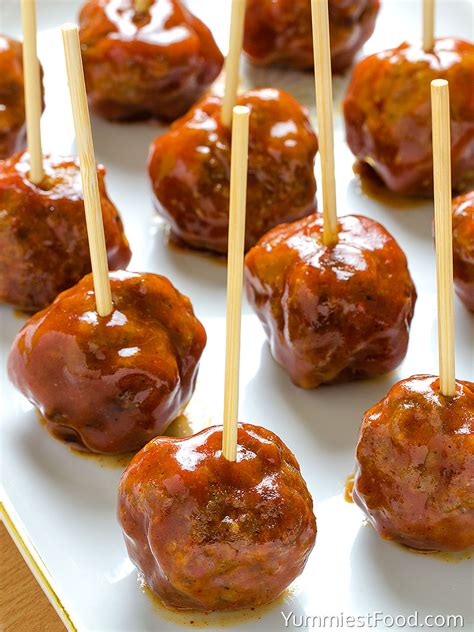 Meatballs with Homemade BBQ Sauce – Recipe from Yummiest Food Cookbook