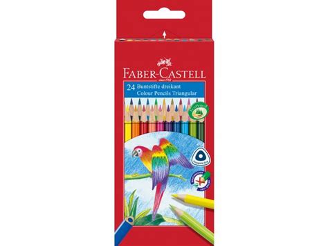 kleurpotlood Faber Castell driekant kartonnen etui à 24 stuks