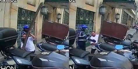 Video Motociclista Agrede A Agentes De Tr Nsito Y Operarios De Gr A En