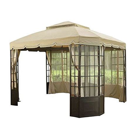 Garden Winds Beige Replacement Canopy Top For Bay Window Gazebo