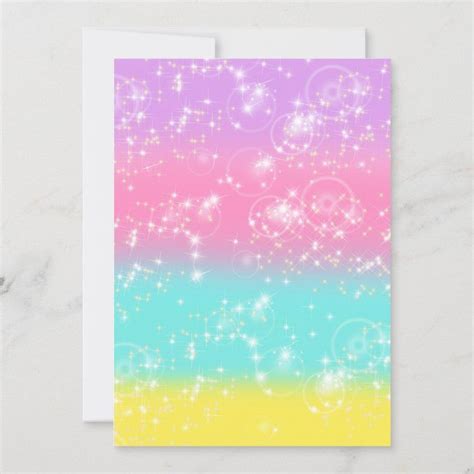 Unicorn Birthday Invitation Rainbow Unicorn Party Zazzle Unicorn Birthday Invitations