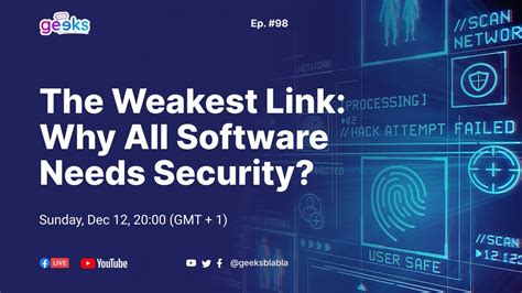 98 The Weakest Link Why All Software Needs Security 🇲🇦 Youtube