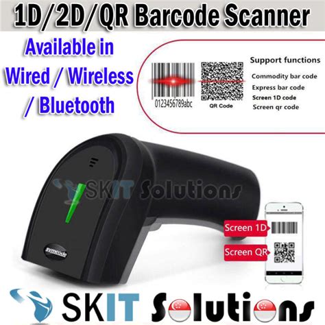 【skit Sg】symcode 1d 2d Qr Barcode Wired Wireless Bluetooth Scanner Handheld Laser Scan Barcode