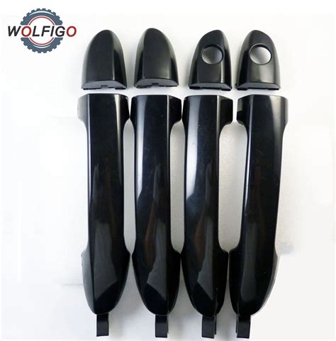 WOLFIGO 4Pcs Set Outside Exterior Door Handles Front Rear Left Right