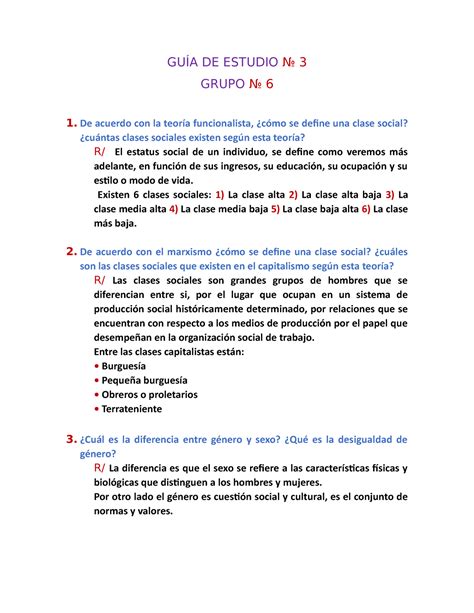 Guia de estudió 3 de sociología GUÍA DE ESTUDIO No 3 GRUPO No 6 1