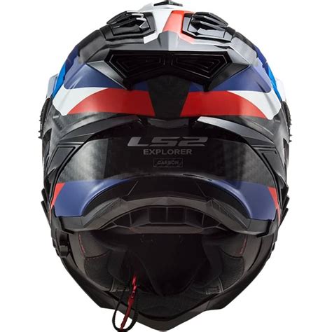 Capacete Ls Explorer Carbon Mx Frontier Preto Azul C Culos Solar