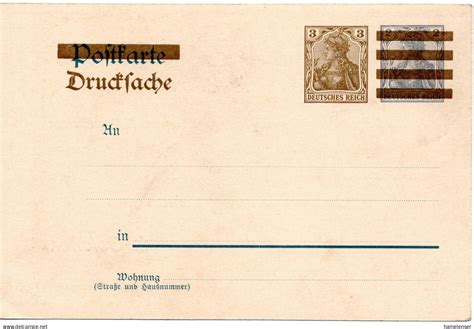 Postkarten 62163 Deutsches Reich 3 2Pfg Germania Privataufdruck