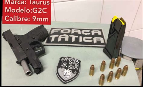 PMCE prende homem pistola 9mm após ser acionada para ocorrência de