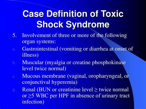 Ppt Toxic Shock Syndrome Powerpoint Presentation Free Download Id