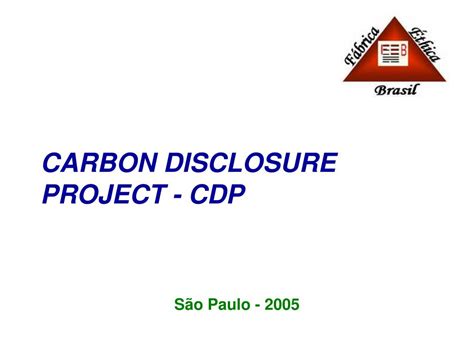 PPT CARBON DISCLOSURE PROJECT CDP PowerPoint Presentation Free