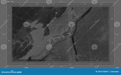 Japan Highlighted Composition Grayscale Stock Illustration