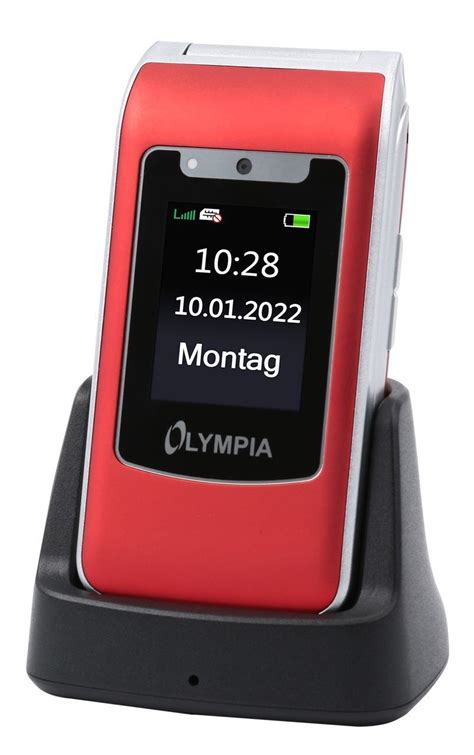 Olympia Style Duo 4G Senioren Mobiltelefon große Tasten Klapphandy rot