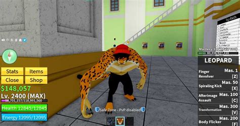 Blox Fruit Account Max Level 2400 God Humanvenom Leopard Eatenpaw