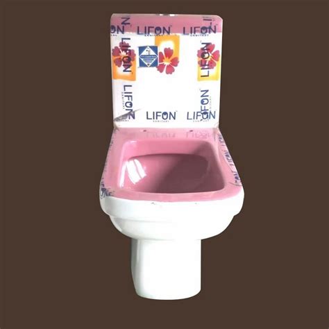 Pink Floor Mounted Ceramic Western Toilet Seat At Rs Piece