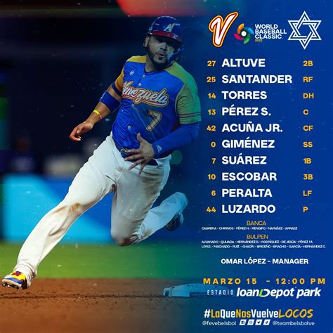 Team Beisbol Venezuela On Twitter As Ser Nuestro Lineup Para