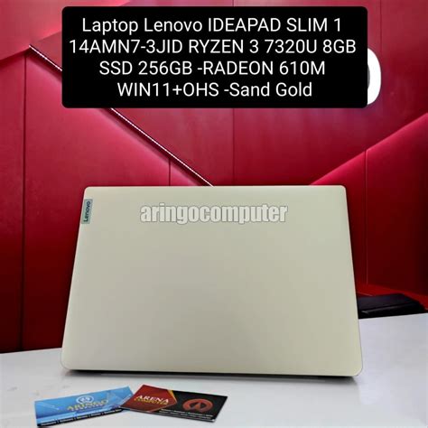 Aringo Laptop Lenovo Ideapad Slim 1 14amn7 82vf003jid Ryzen 3 7320u