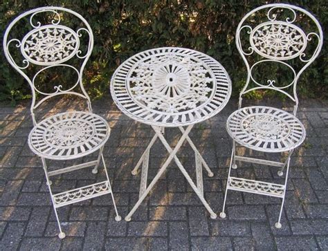 Casa Padrino Art Nouveau Garden Furniture Set Old White Table