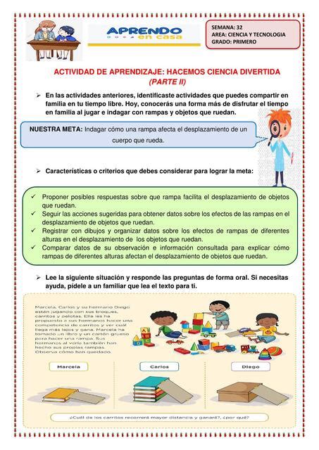 Sesion De Ciencia Y Tecnologia S Aprendo En Casa Material Diario