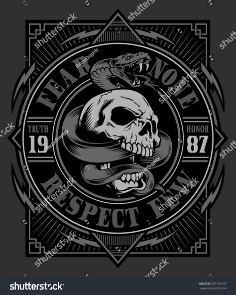 Snake Skull Graphic Design Stock Vector Illustration 297141947 ...